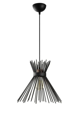 MNZ-Little Hedgehog ريترو روستيك المعدن الحديث غرفة المعيشة - المطبخ - الكافي الأسود مصباح معلق واحد شمعة 070220211 - Modavize