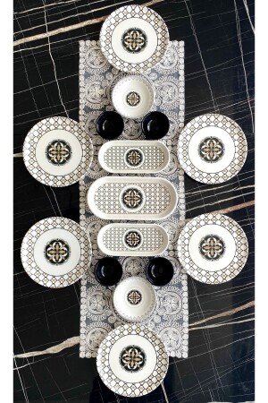 MNZ-Liva Model 15 قطعة الإفطار مجموعة 6 أشخاص - VENÜS HOME DECORATION