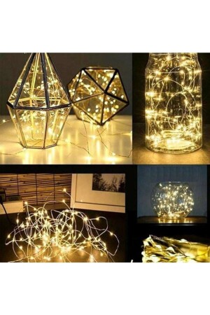 ضوء MNZ-Lively Led 5 متر ضوء النهار 3 بطارية مصباح ديكورات LED غرفة الحديقة الكافي الدرج اليد - Qniay