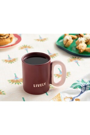 MNZ-Lively New Bone China Mug 350 مل كلاريت الأحمر 10037917 - English Home
