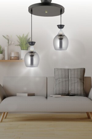 MNZ-Liya 2-piece Modern Pendant Lamp Chandelier أسود - غرفة المعيشة - القاعة - غرفة النوم - المطبخ TYCAHILV2N169081410468 - VEDA AVİZE