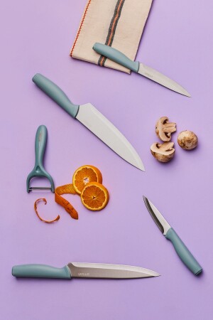 MNZ-Logocity 5 قطع سكين شاحنة Set Blue - Emsan