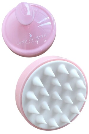 MNZ-Lom1037 آلة السيليكون الناعمة غرّة الرأس تدليك الشامبو غسل فرشاة الأطفال البالغين الحيوانات الأليفة - الوردي - Land Of Myth