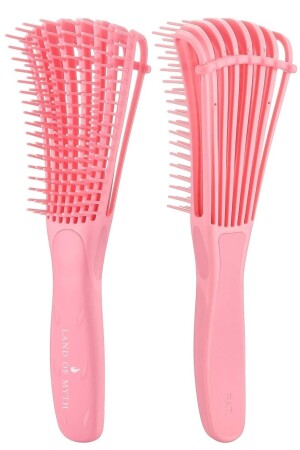 MNZ-Lom1192 جيل جديد من التفريغات مشبك الحبرقة تصميم البطوس مرنة الأسنان شعر متجلف - وردي - Land Of Myth