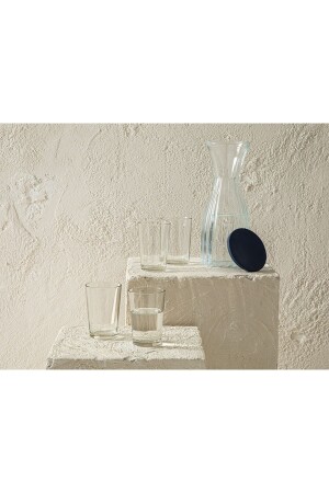 (MNZ-Lona Shine Glass) 5 قطع مياه مجموعة 1000 ملين زرقاء داكن 10036474 - English Home