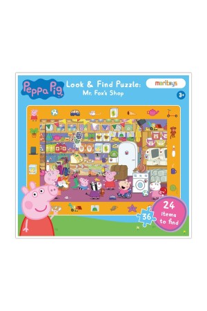 (MNZ-Look & Find Puzzle: Peppa Pig Mr.Fox's Shop - 36 قطعة لعبة اللغز والملاحظة (MRPEPPA008 - Genel Markalar