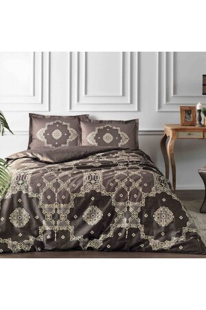 MNZ-Loren ساتن غطاء ملابس مزدوجة مجموعة براون 000001000041992002 - Taç