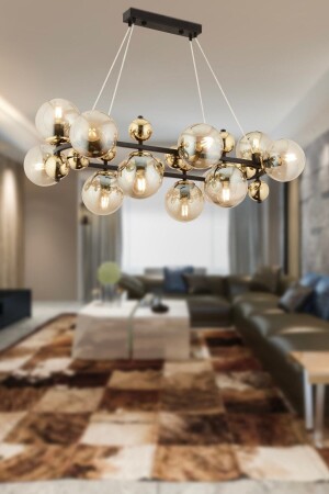 MNZ-Lorento 12-piece مستطيل الذهب صانورة غرفة المعيشة الرائعة الحديثة مناسبة للمقهى والمطاعم 3825-12-BL-GD - Apliqa