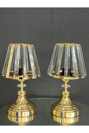 MNZ-Lorenzo مضاعفة طاولة مصباح مجموعة ذهبية صفراء غرفة المعيشة قاعة غرفة النوم مكتب مكرمة - Retro Home Design