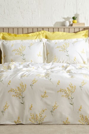 MNZ-Loretta Yellow 100% Cotton Double Duvet Cover Set (PP) 200 - Karaca Home