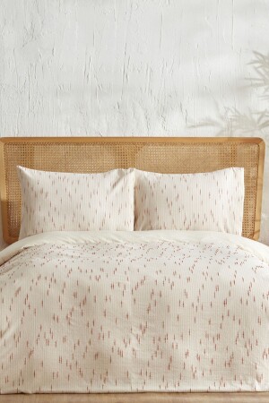 MNZ-Lotus 100% القطن مزدوج غطاء غطاء مجموعة Terracota 200. 22. 01. 0148 - Karaca Home