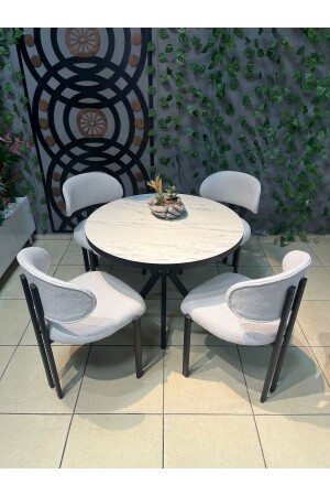 MNZ-LOTUS 4 أشخاص طاولة المطبخ مجموعة لوحة حاوية - Royal