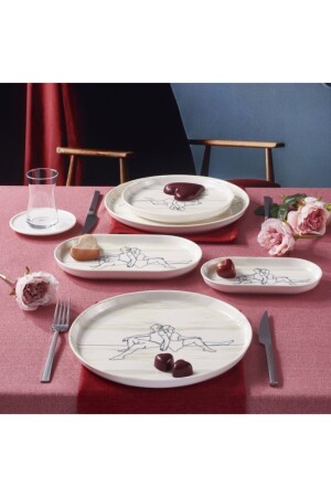 (MNZ-Love) عشاء عشاء عشية لـ (ثنائي أشخاص) - 25422 (PR. 000000GBSBLB11KHR25422) - Güral Porselen