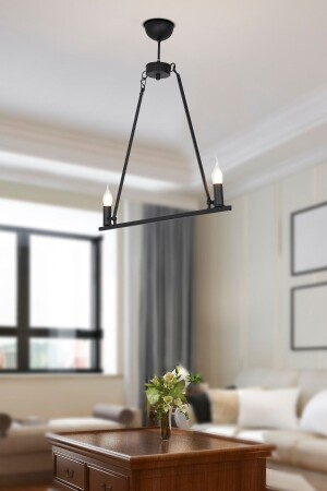 MNZ-Lucas 2 Li Black غرفة صغار حديثة مطبخ غرفة المعيشة الراجعية شمعة 3084-02-FR - Apliqa