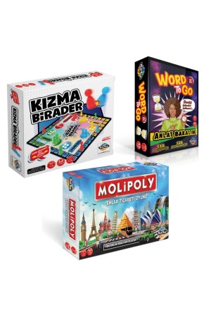 MNZ-Ludo Word To Go Xl (تابو Xl) Edition Molipoly Trade Real Estate Game Super Set من 3 تابوبوليكيزما - Moli Toys