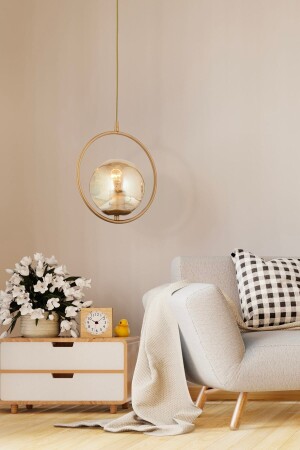 MNZ-Luis واحد عسل قديم الزجاج عصري مصباح اللقاء المطبخ غرفة المعيشة مصباح اللقاء الوقود 3538-01-01-FR - Apliqa