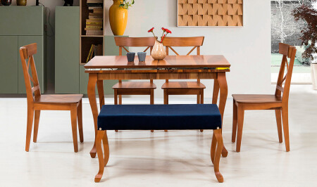 مجموعة طاولة الطعام من MNZ-Lukens - الجوز - Cadde Yıldız