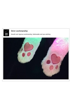 قبعة الأرنب المضيئة MNZ-Luminous Rabbit Hat مع أذن متحركة بلوش لعب 3 أوضاع LED قبعة مضيئة جميلة TYC00688045130 - RMC Design