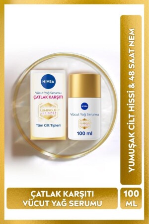 MNZ-Luminous630 مضادة للامارات التمدد سيروم زيت الجسم 100 مليليتر - مساوية لون الجلد - 48 ساعة مرطبة - Nivea