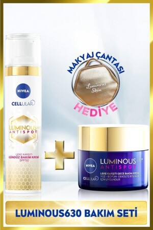 MNZ-Luminous630 مضادة للآثار Spf50 يوم كريم الوجه 40ml، كريم ليلي، مساومة لون الجلد SET. NVE. 882 - NIVEA