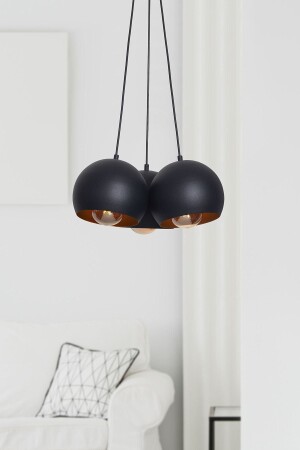 MNZ-Luna 3-piece Black Metal Body Design فاخرة مصباح اللونة الراقصة LZRNAVZ71 - Luzarana