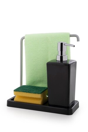 MNZ-Luna المطبخ معلق صابون سائل الموزع الأسود M-E56-06 - Prima Nova