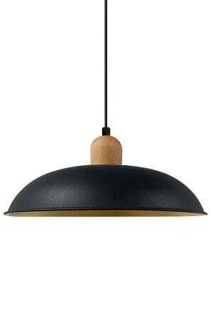 MNZ-Lungo الأسود الخشب رأس واحد شمعة معلق مصباح مطعم غرفة المعيشة الإضاءة BMM7180CA - Bamyum