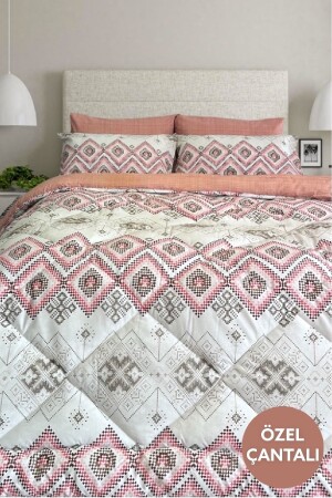 مجموعة نوم MNZ-Lux - واحدة - ورقة مرنة، 2 قضايا وسادة - مسحوق بوهيم في حقيبة خاصة ATTKUSBHM - Alla Turca