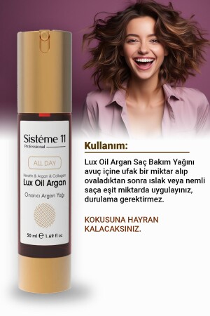 زيت MNZ-Lux زيت أرگان رعاية الشعر 50 مل - Sistéme 11
