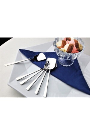 MNZ-Lux - مجموعة من 6 ملعقة حلوى وآيس كريم - فولاذ من نوعية 304 لا تتصدأ DTK00123 - WuuQ