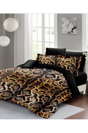 MNZ-Lux Leopard Double Duvet Cover Set خاصة من القطن الساتين 3d تصميم خاص MONOHOME24598 - Monohome