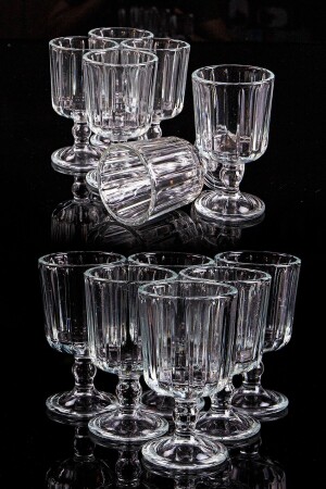 مجموعة من الـ MNZ-Luxury من 6 أكواب قهوة ذات أقدام زجاجية مجموعة - Yzhome