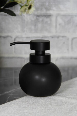 MNZ-Luxury Ceramic Liquid Soap Dispenser أسود 3118 g3118 - ALBETTO