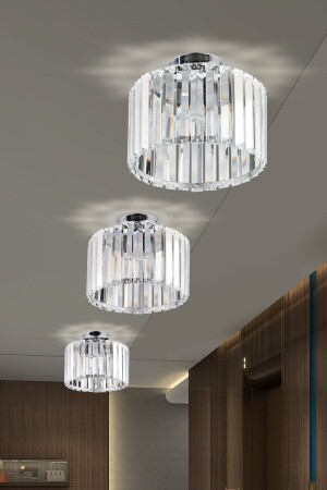 MNZ-Luxury Crystal Chrome Plafonier Chandelier LUNALİLA-7 - Luna Lighting