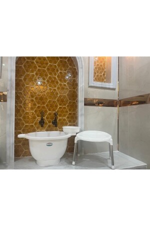 MNZ-Luxury Curun Kurna - ألومنيوم سقف الساق - مجموعة حوض الاستحمام 3 BP001000 - Balıkçı Plastik