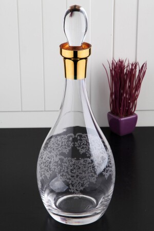 MNZ-Luxury Gold Golded Patterned Glass كاراف-ذهب 1200 سي سي OEA2003 - WuuQ