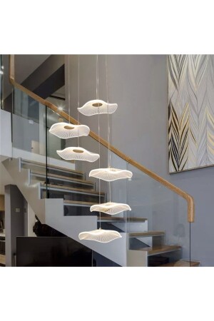 MNZ-Luxury حصرية ست قطع دائرية مصباح معلق LED شمعة الميدوليا الذهبية الصفراء ست قطع LED شمعة الميدوليا burenze2022-6 - burenze