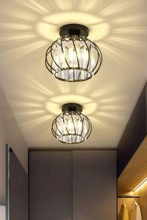 MNZ-Luxury Plafonier Black Crystal Stone Chandelier Ultra Home EG-1S - Ultra Home