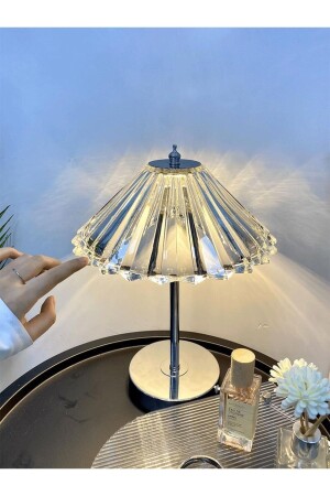 MNZ-Lw-14 لون الفضة لامباً قابل للشحن ظل كريستال الماسة لعبة المضيئة الرومانسية أكريليك أدى ليلاً - Torima