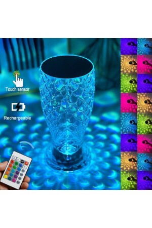 MNZ-Lw-8 قابلة للتشغيل كريستال فاصيل الماس لامپ الطاولة لمس رومانسية أكريليك أدى نور الليل - Torima