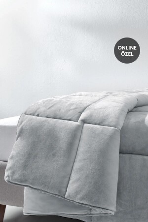 MNZ-Macaron Double Wellsoft Duvet - رمادي - Yataş