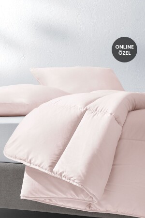 MNZ-Macaron Duvet مزدوج - مجموعة وسادة - وردي - Yataş