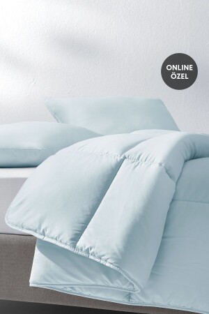 MNZ-Macaron Duvet مزدوج - مجموعة وسادة - أزرق - Yataş