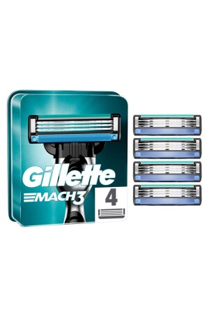 MNZ-Mach3 استبدال شفرات الصفر 4 حزمة 3014260243531 - Gillette