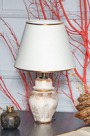 MNZ-Machette مصنوعة يدوياً من السيراميك كريم لامپات الذهب Srmk-53 TM167 - hmydesign