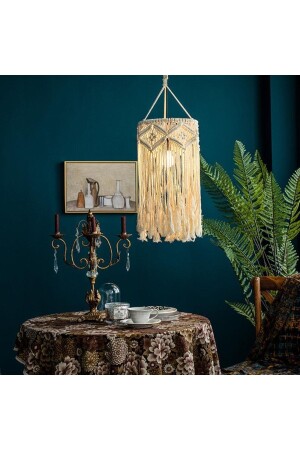 MNZ-Macrame Chandelier Yvrlk1017 - MEGAHOBİEVİ