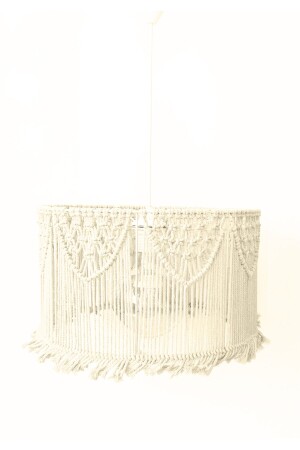 MNZ-Macrame Ecru نمط تصميم مصباح العصبة شمعة 057VZ - C&A