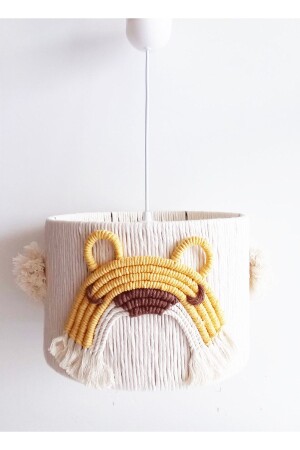 MNZ-Macrame Rope Wrap Lion Applique مصنوعة يدوياً من البومبوم صمام صمام الأطفال وطفلياتهم - C&A