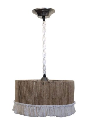 MNZ-Macrame Tasseed Wicker Chandelier EVM-010 - EviminDekoru