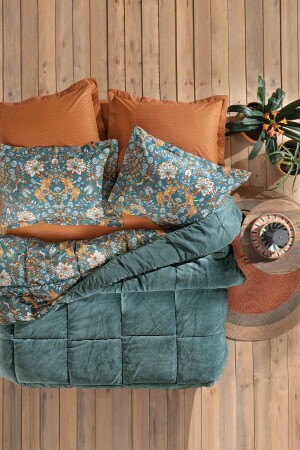 MNZ-Madie واحد Triola نوم مجموعة - زمرد خضراء - Yataş